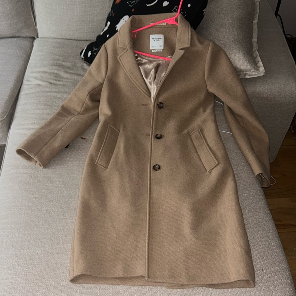Abercrombie & Fitch Wool Blend Dad Coat
